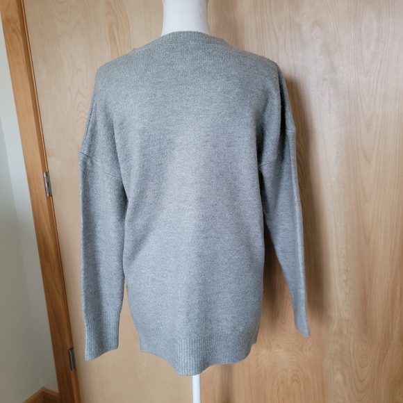 M by Magaschoni Crew Neck Zipper Detail Pull Over Sweater, Size Medium - Picture 5 of 7